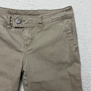 Bongo Shorts Womens 9 Khaki Tan Bermuda‎ Longline Ramie Cotton Blend Y2K Utility